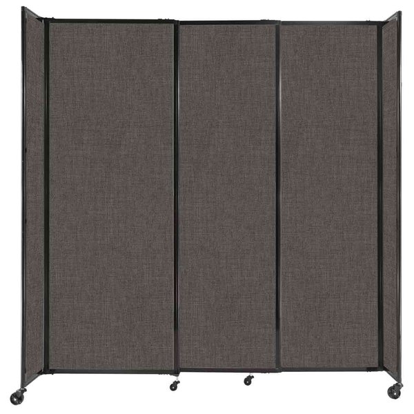 Versare StraightWall Sliding Portable Partition 7'2" x 7'6" Mocha Fabric 1448610